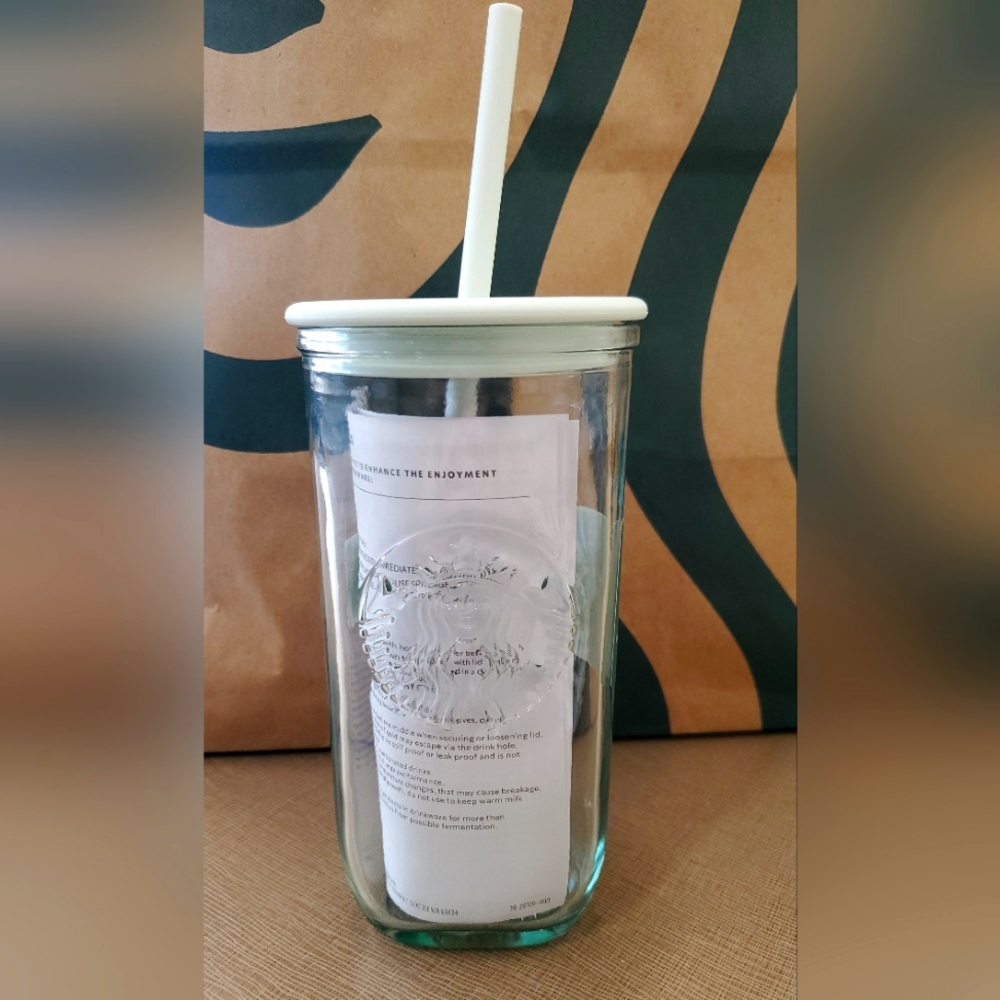 Starbucks Recycled Glass Mint Triangle Tumbler